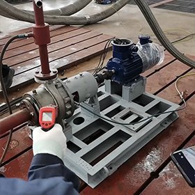 Testing of steam jacketed pumps