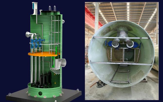 sewage-pumps-in- prefabricated -pumping -station
