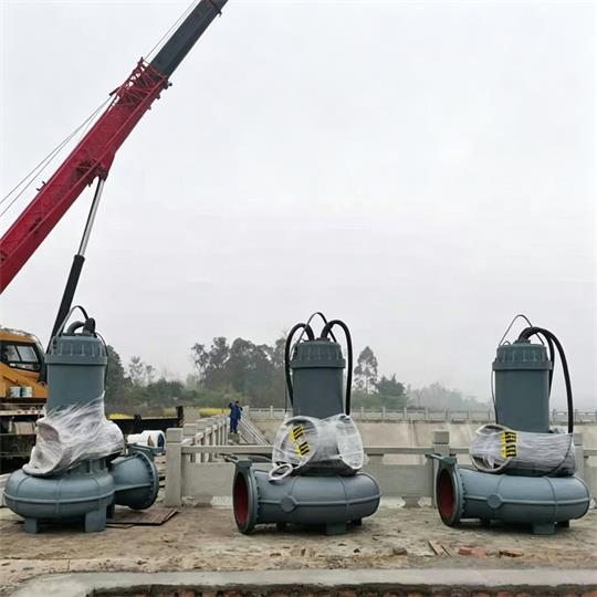 younai-large-submersible-centrifugal-pumps-before-installation